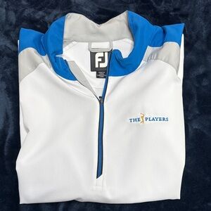 FootJoy White and Blue Half-Zip Pullover